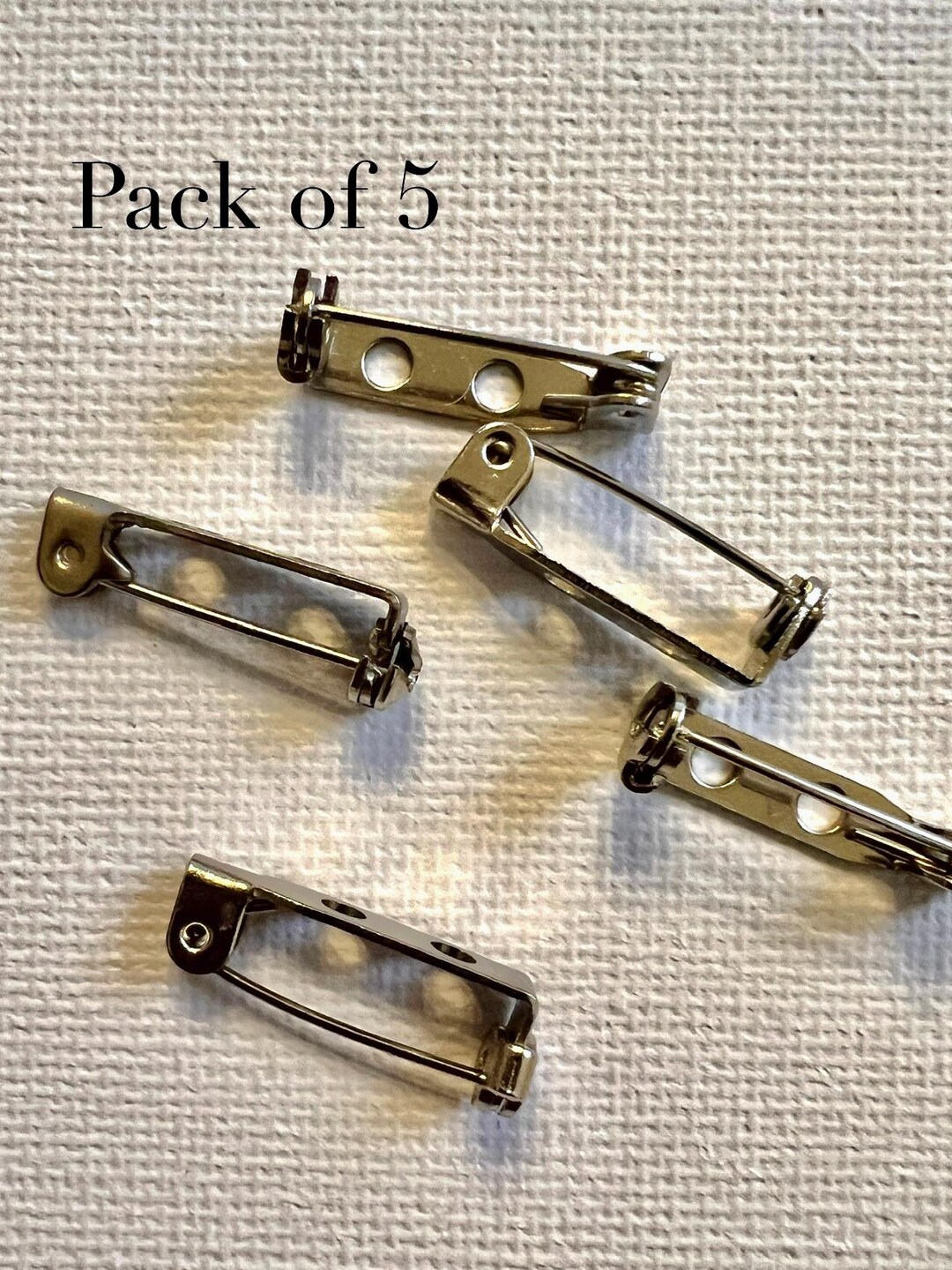 Square Pin Back Pin Backs With Locking Bar: DIY Brooch Supplies (set of 5) 3/4 Inch - Etsy