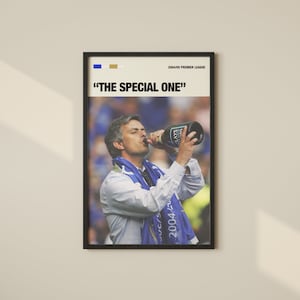 Jose Mourinho Poster The Special One Chelsea Fan Gift Premier League Football Print Football Poster Football Fan Gift Mid-Century Modern Art