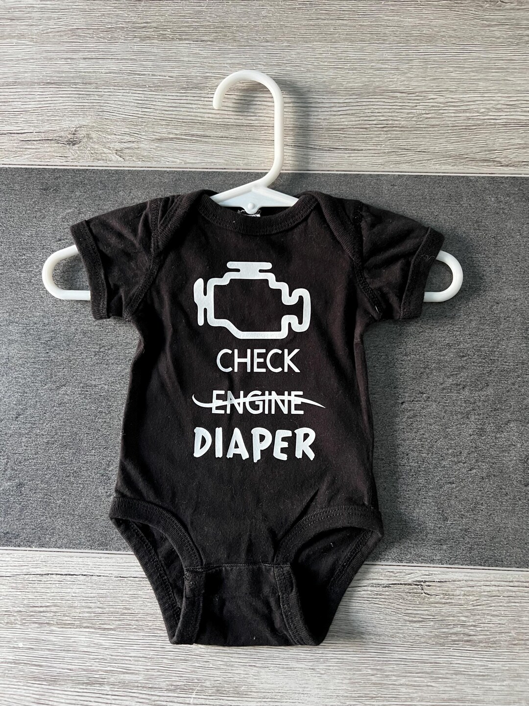 Check Engine Diaper Baby Onesie - Mechanic Dad Gift - Etsy