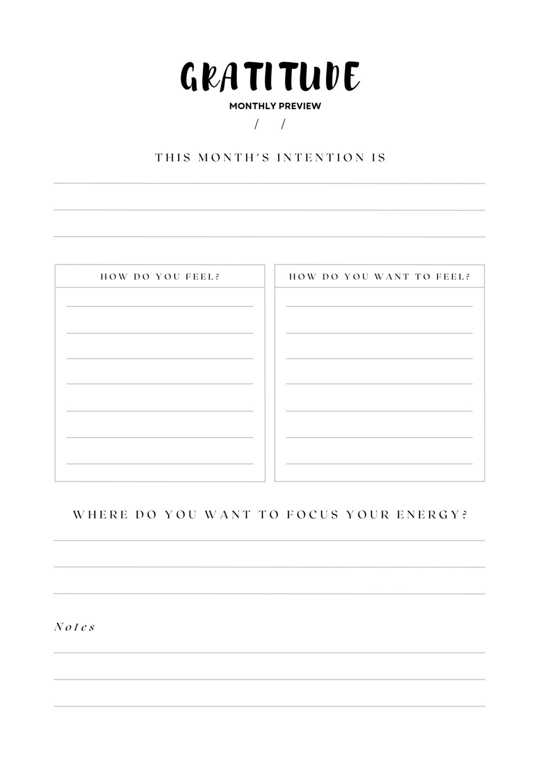 Gratitude Journal With Monthly and Daily Prompts and 50 Gratitude