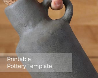 Ceramic template - Bottle - with instructions, ceramic template - Bottle - with instructions