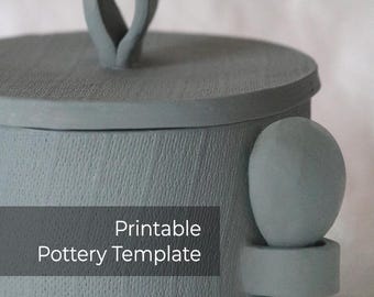Keramik-Vorlage - Jar with spoon - mit Anleitung, ceramic template - Jar with spoon - with instructions