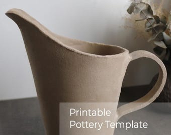 Keramik-Vorlage - Jug - mit Anleitung, ceramic template - Jug - with instructions