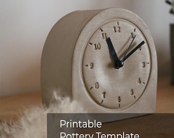 Ceramic template - Clock - with instructions, ceramic template - Ceramic Clock - with instructions