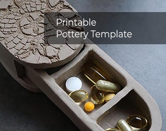 Plantilla de cerámica - pastillero - con instrucciones