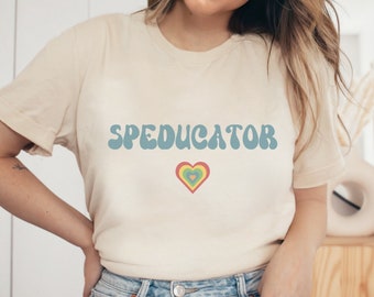 Teacher shirt, retro special education teacher tshirt, speducator teacher gift, gift for teacher, special education teacher tee