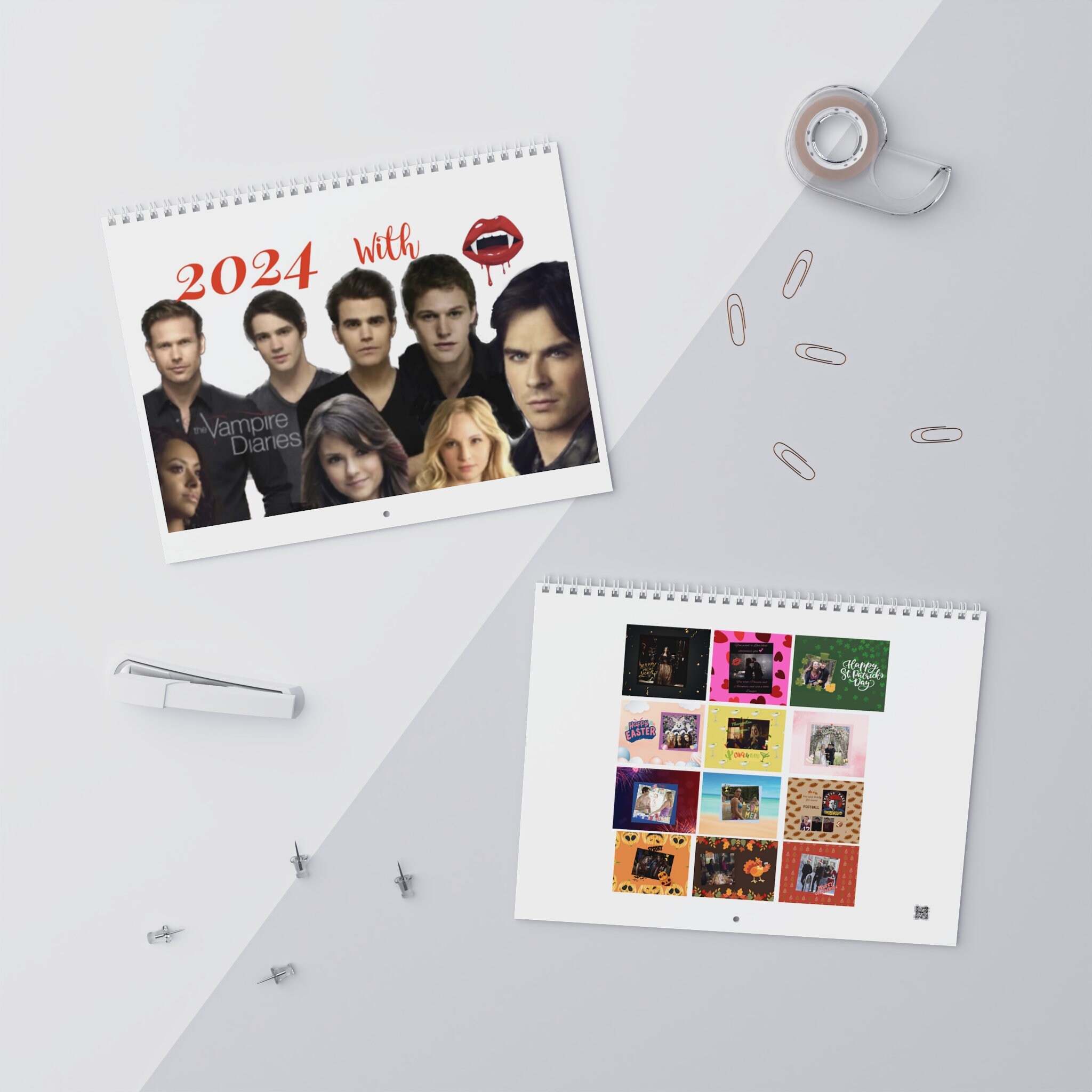 The Vampire Diaries Wall Calendars 2024 Etsy