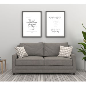 2 Corinthians 12:9-10, Wall Art for Living room, Scripture Wall Art, Bible Verse Wall Art, Simple Wall Art, Digital Wall Art