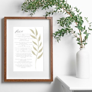 Psalm 16 Bible Verse Wall Art, Christian Wall Art, Christian Poster, Digital download, Living Room Art, Dining Room art , Gift