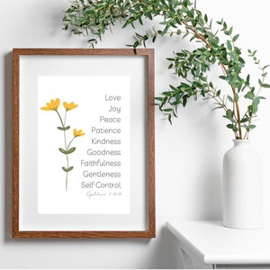 Fruit of the Spirit, Galatians 5:22-23, Bible Verse Wall art, Modern Christian Wall Art, Home Décor, Instant download, Nursery Bible Verse