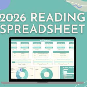 2026 Reading Tracker | Google Sheets Spreadsheet (Digital Download)