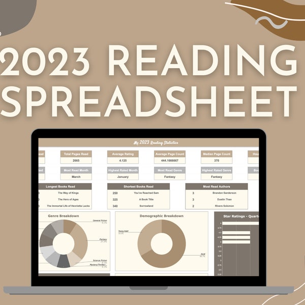 Tbr Template Excel Etsy