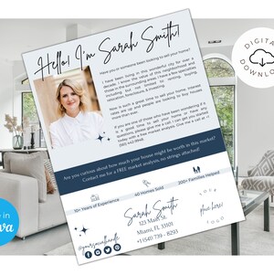 Folleto de introducción a bienes raíces / Marketing inmobiliario moderno / Plantilla Canva de bienes raíces / Folleto para nuevos agentes / Folletos de bienes raíces de lujo