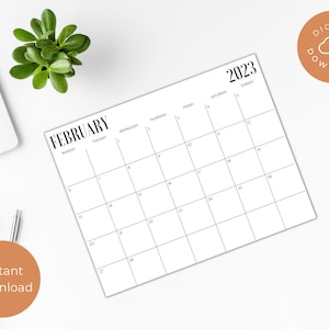 2023 Printable Calendar Landscape | Minimalist Monthly Calendar 2023 | Printable (11 × 8.5 in) Version | Monday Start PDF