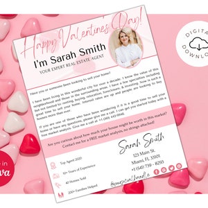Valentine's Day Real Estate Prospecting Flyer | Realtor Hello Neighbor Letter | New Agent Flyer | Real Estate Canva Template | Realtor Flyer