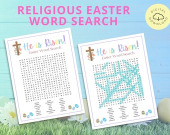 Christliche Ostern Wortsuchlauf: Druckbare Kinder Aktivität (PDF)