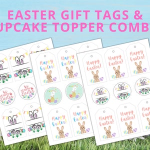 Easter Basket Tag | Printable Easter Gift Tag | Printable Easter Cupcake Toppers | Printable Easter Tag for Kids | Easter Gift Tags