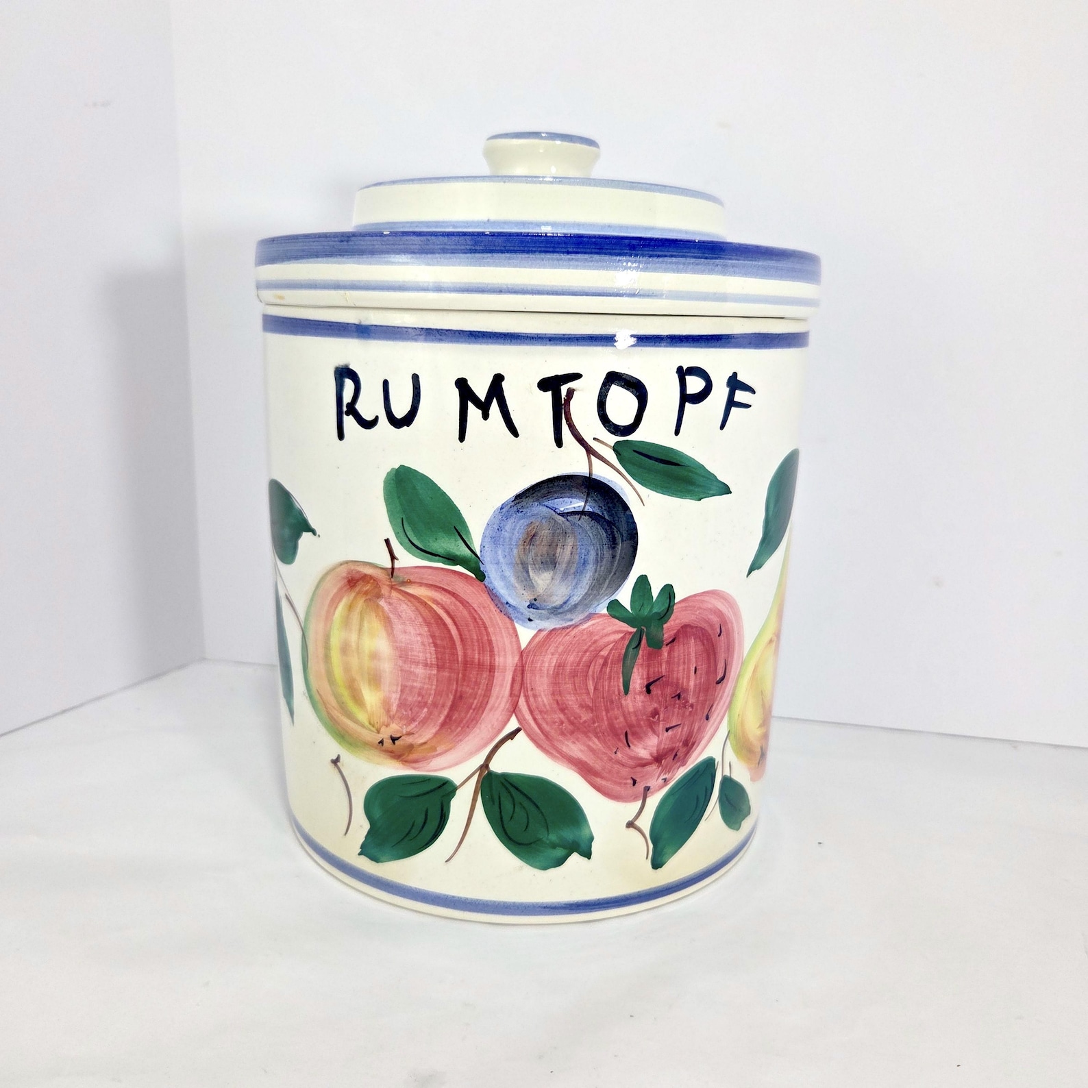 Vintage West German Rumtopf Pottery Jar