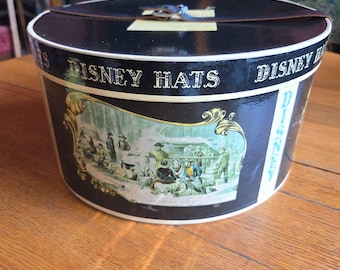 Vintage Disney Cowboy Hat Box – Heavy Duty Storage Case – Western Collectible