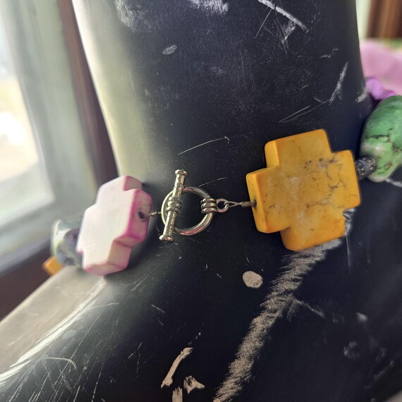 Artisan Designer Multicolor Gemstone Turquoise Cr… - image 8