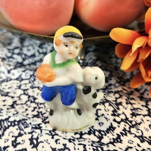 Blue Boy Figurine Dog Decor Vintage Porcelain Figurines - Etsy