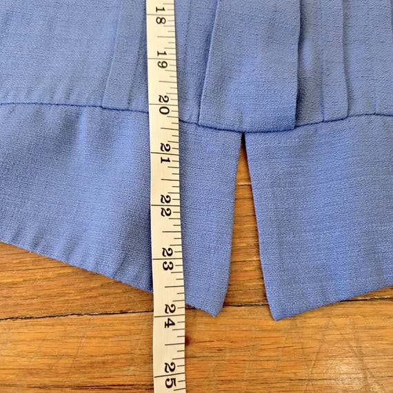 Vintage Blue Button Down Collared Short Sleeve Sh… - image 10