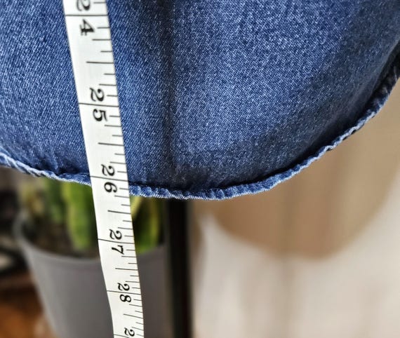 Embroidered Denim Shirt: Grannycore Floral Butter… - image 8