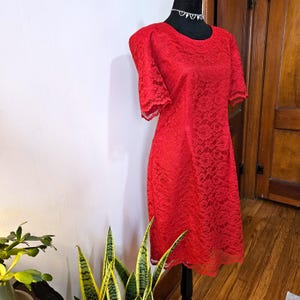 Vintage 90s My Michelle Lace Layered Dress | Size 14 | Red Lace Dress | Perfect for Prom, Christmas, Halloween, or Lydia Beetlejuice Costume - Etsy Vintage 90s My Michelle Lace Layered Dress | Size 14 | Red Lace Dress | Perfect for Prom, Christmas, Halloween, or Lydia Beetlejuice Costume - Etsy