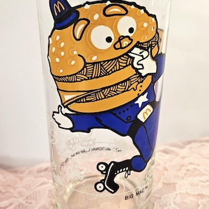 Vintage 1977 McDonaldland Glass Tumbler - Officer Big Mac Collectible Barware | Father’s Day Gift