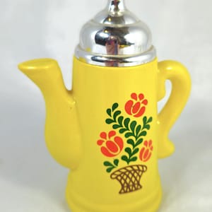 Vintage Avon Yellow Koffee Klatch Bottle: Flower Design Collectible Decor