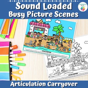 Sound Loaded Busy Picture Scenes for Speech Therapy Printable Speech Language Activity