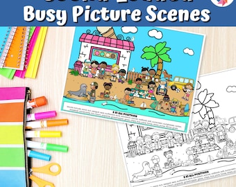 Sound Loaded Busy Picture Scenes for Speech Therapy Printable Speech Language Activity