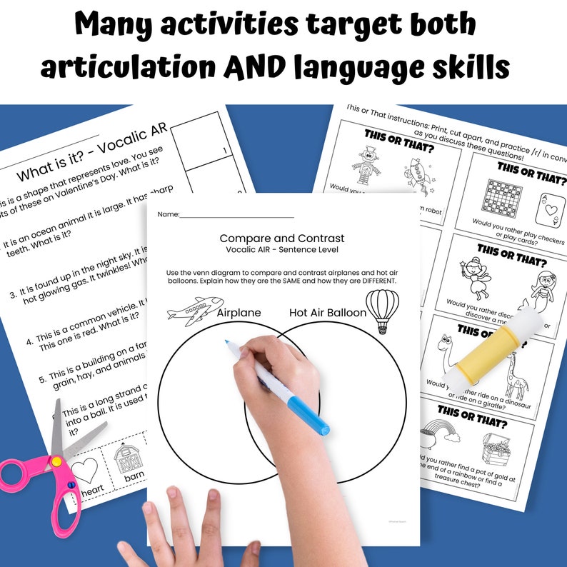 R Articulation Worksheets Printable Speech Therapy Homework Packet of Activities image 3