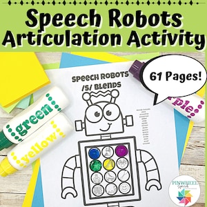 Speech Robots Printable Articulation Activity for Speech Therapy No Prep!