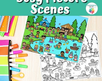 Busy Picture Scenes for Speech Therapy Printable Speech Language Activity