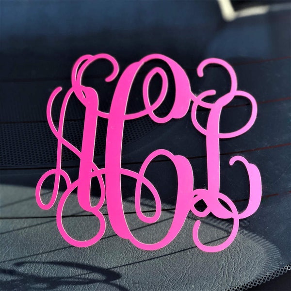 Monogram Decal - Monogram Sticker - Monogram Car Decal- Dorm Room Decal