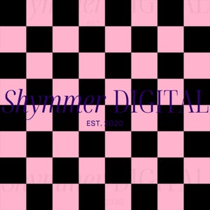 Svart och rosa rutmönster med sömlöst mönster | Rosa rutmönster | Sömlös fil | Sömlös design | Rutigt mönster | Rutigt mönster