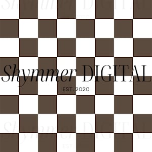 Brown Checker Seamless Pattern | Chocolate Checker | Seamless File | Seamless Design | Checker Pattern | Checkered Pattern