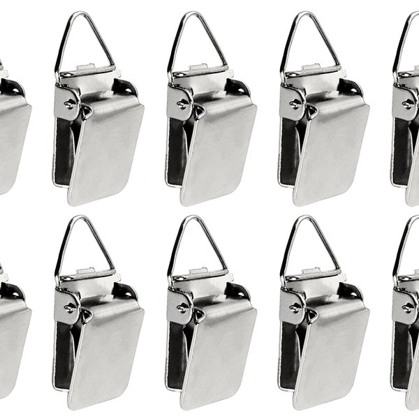 Hanging Clips Pack of 10 Triangle Back Medium Silver Power for Tapestry Small Rugs, Towel, Shawl and Paintings by Wise Linkers