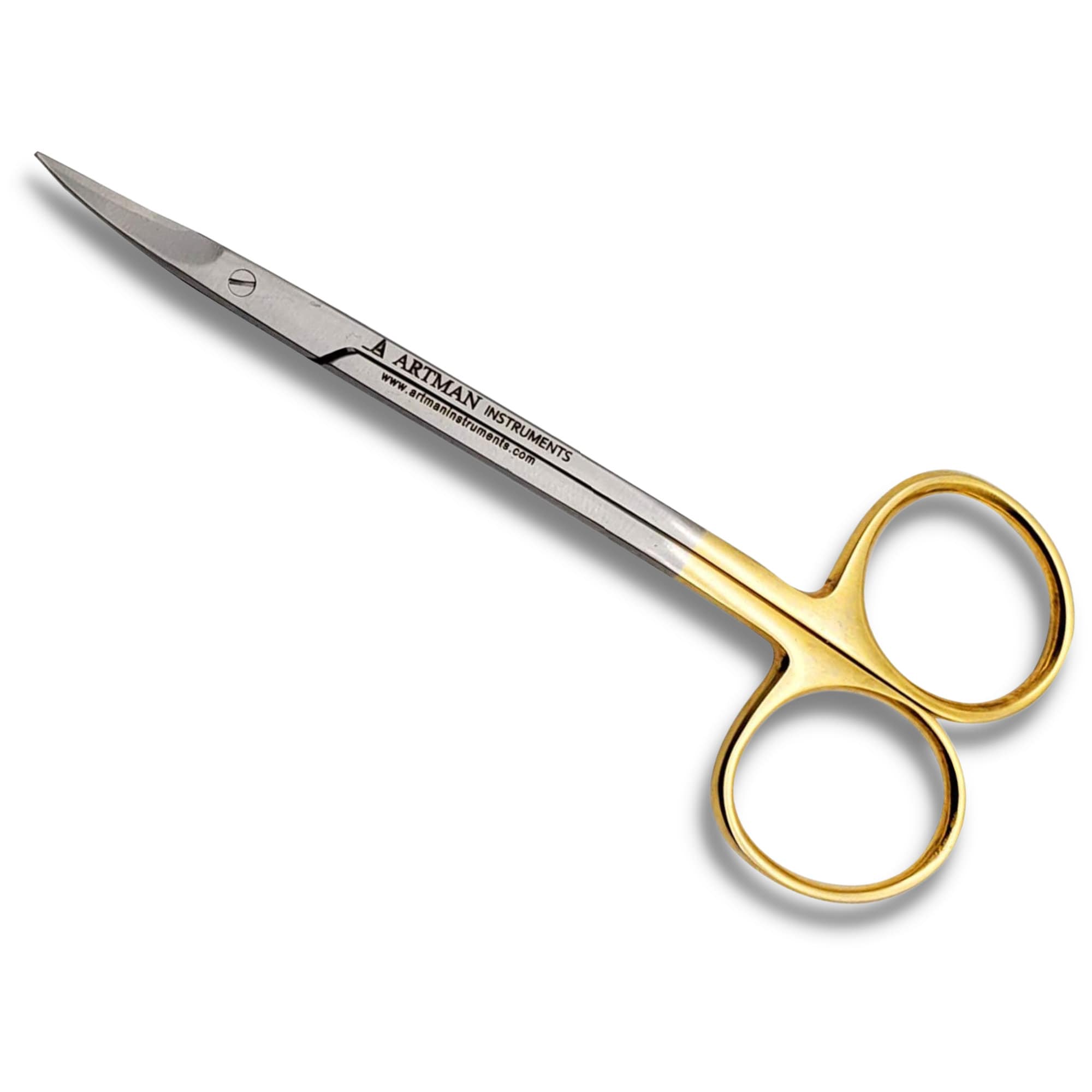 Micro Scissors 4.5 Curved Castroviejo Stitch Cutting Embroidery Spring  Action Extra Sharp Squeeze Scissors ARTMAN 