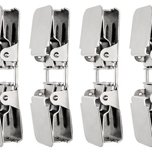 Double Rug Clips (4 Pcs per Pack) for Hanging Carpets, Rugs and Quilts from WISELINKERS