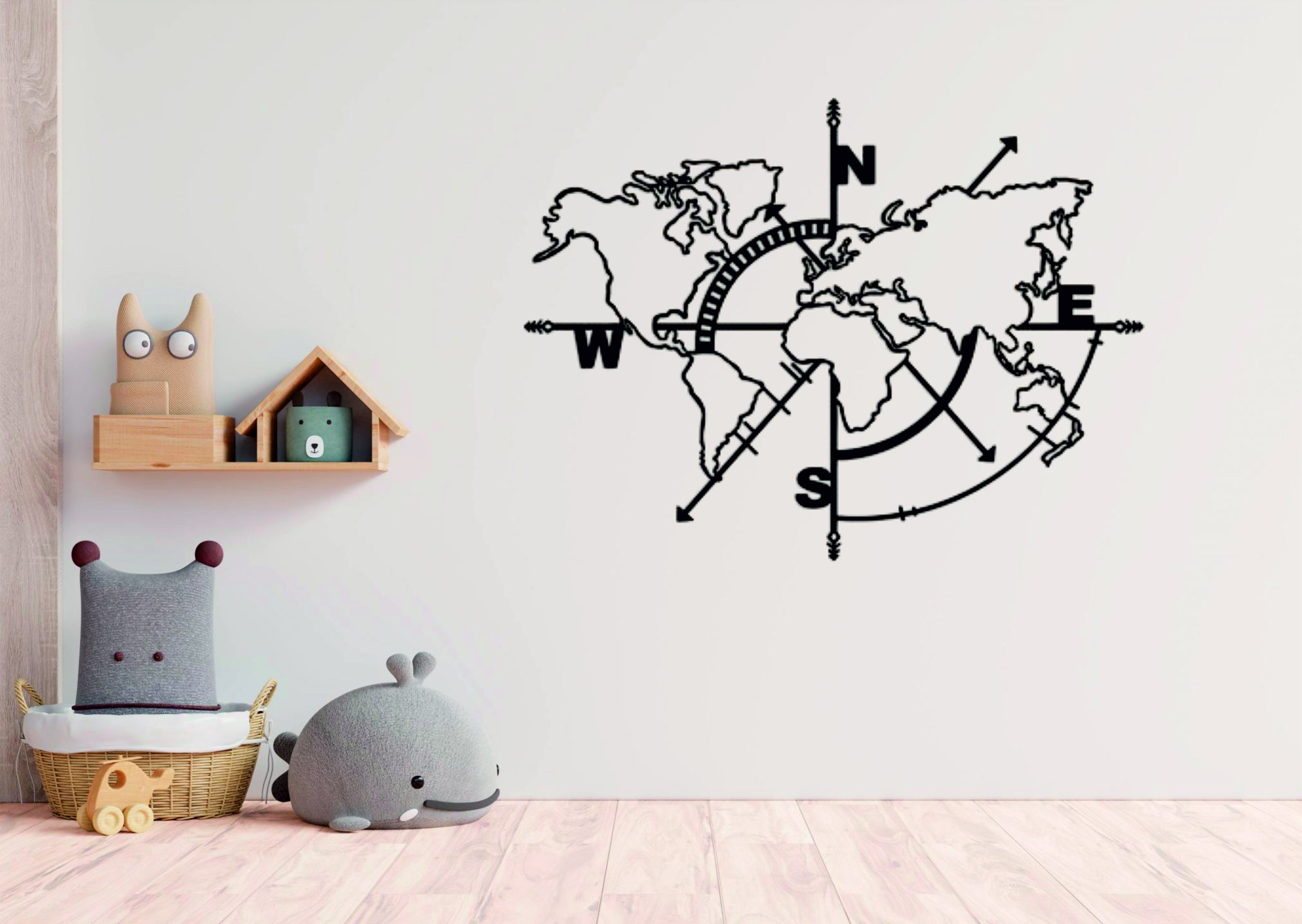Metal World Map Metal Wall Art World Map No Borders Metal Etsy Australia