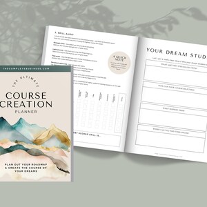 Course Creation Planner | INSTANT DOWNLOAD | Course Outline | Workbook | Start your Business | Digital Course Toolkit | Whimsical Mountains
