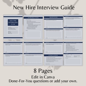 New Hire Interview Guide Template | INSTANT DOWNLOAD | HR Forms, Human Resources, Form Templates, Employer Guide, New Employee Template