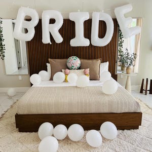 BRIDE balloons large jumbo bride balloons rose pink white gold silver white