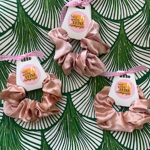 Save Water Drink Champagne bridal shower or bachelorette scrunchie hair tie favors