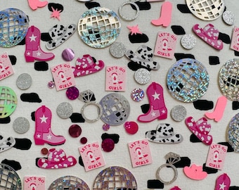 Disco Cowgirl Confetti: Last Rodeo Bachelorette Party Decor