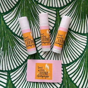 Save water drink champagne bachelorette chapstick favors, Bachelorette Party favors