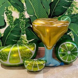 Margarita and Lime Balloon Set: Bachelorette Party Decor margs and matrimony