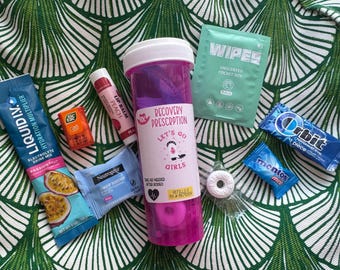 Cowgirl Bachelorette Hangover Kit: Pink Prescription Bottle Party Favor